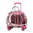 thumbnail image 1 of SHUO Y - Pet Trolley Case Clear Ventilation Holes Silent Wheels Convenient Portable Cats Dogs Backpack for Travel (Pink), 1 of 6