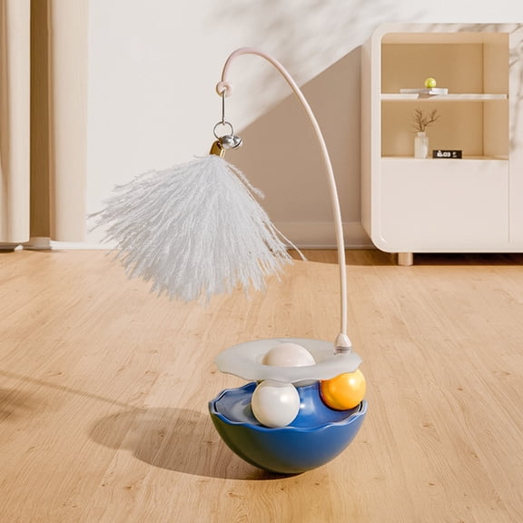 Pet Tumbler Feather Teasing Cat Stick Cat Carousel Cat Mint Detachable Cat Toy