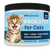 Pet Ultimates Cat Probiotics Powder with Digestive Enzymes for Cats Digestive Health Supplement 44 Grams