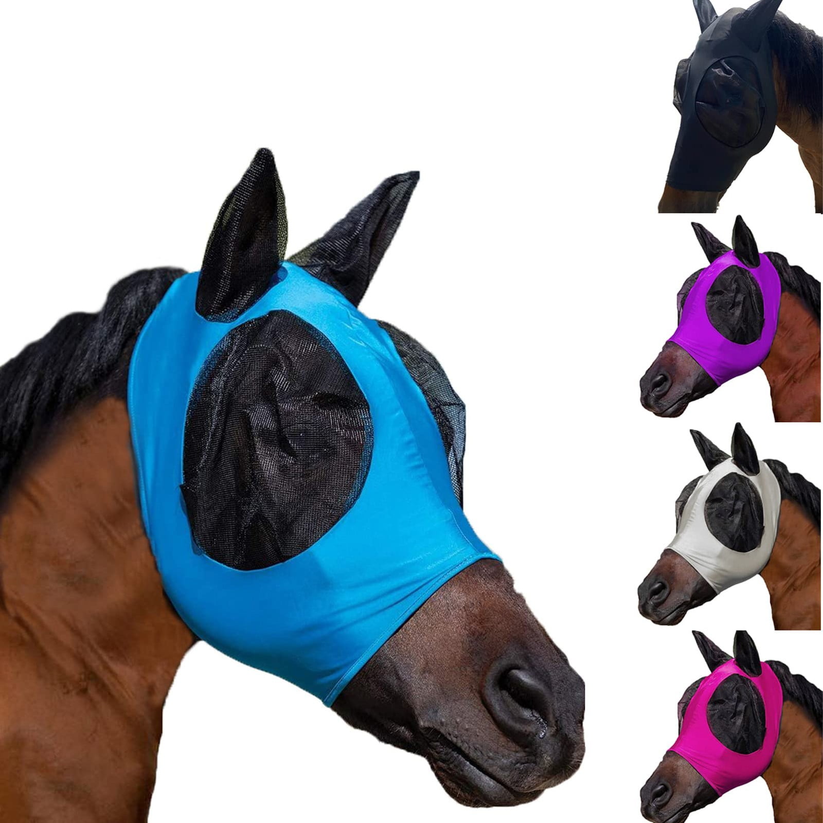 Pet Upgrade Horse Fly with Ears Equine Sunscreen Quiet Ride Elasticity