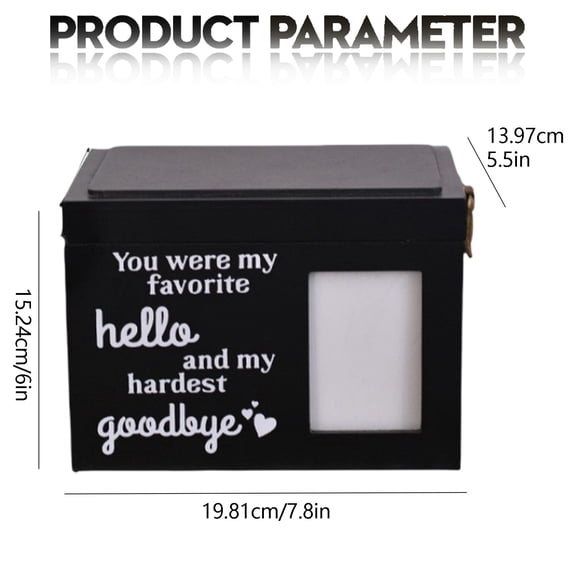 Pet Urn Box, Memorial Funeral Casket for Pet Ashes