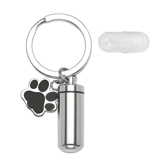 Pet Urn Cremation Memorial Urns Resting Place Easy to Use Funeral Titanium Steel Keepsake Pet Supplies Dog Ash Urns for Remembrance keychain