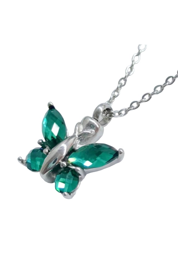 Pet Urns Container Butterfly Pendants Necklace for Dog Pet Memorials Urn Pendants Loss Pet Memory Ashes Container Jewelry Gift