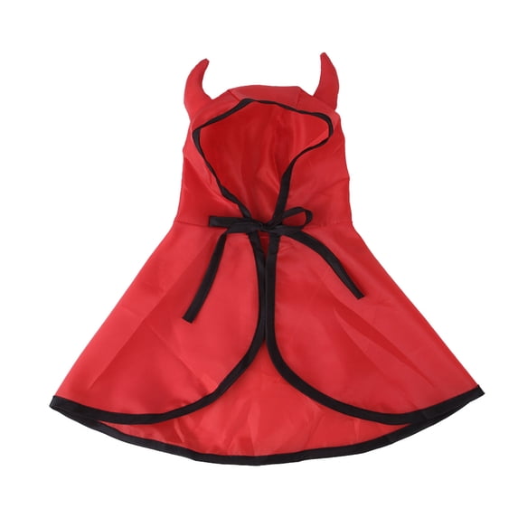 Pet Vampire Cloak Cape Costume - Adjustable Devil Accessories Outfit Cowl for Small Cats Dogs Animals Halloween Party Cosplay(Red,M)