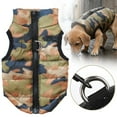 thumbnail image 1 of Pet Vest, Camouflage Dog Vest, Cotton Padded Warm Winter Jacket with Leash Hole, Outdoor Pet Clothing for Hunting Hiking, for Small Medium Dogs, 1 of 8