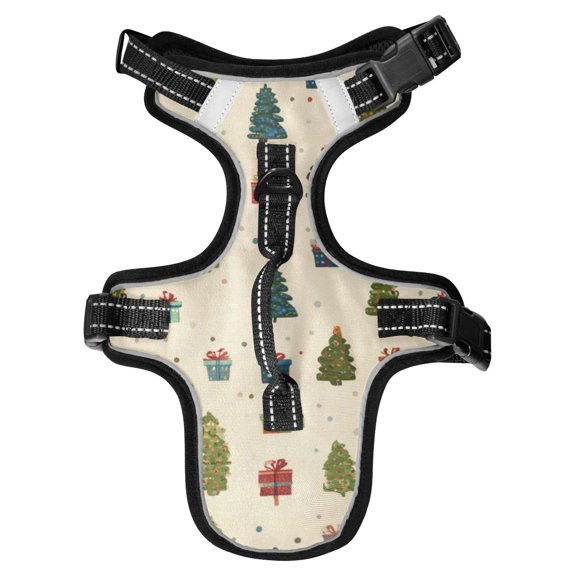 Pet Vest For Walking With Handle Adjustable Reflective Dog Cat Harness Beige Background