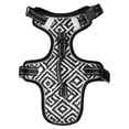 thumbnail image 1 of Pet Vest For Walking With Handle Adjustable Reflective Dog Cat Harness Black&white Llines Pattern, 1 of 7