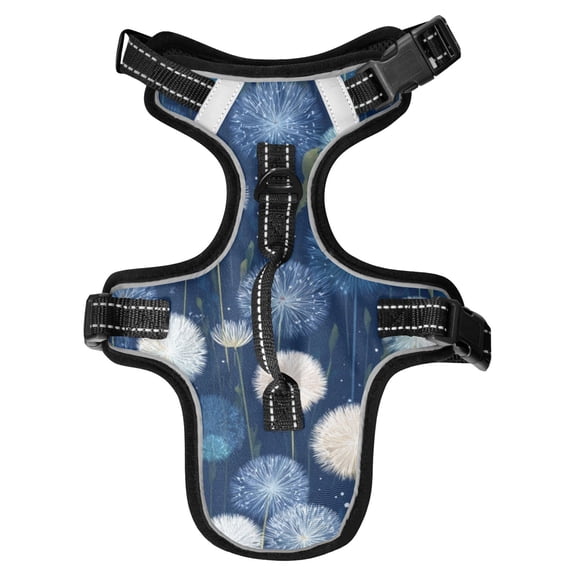 Pet Vest For Walking With Handle Adjustable Reflective Dog Cat Harness Blue Dandelion