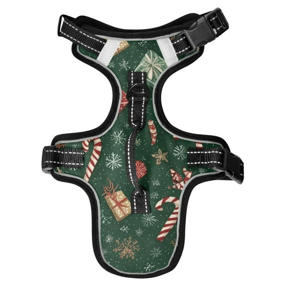 Pet Vest For Walking With Handle Adjustable Reflective Dog Cat Harness Christmas-themed Elements