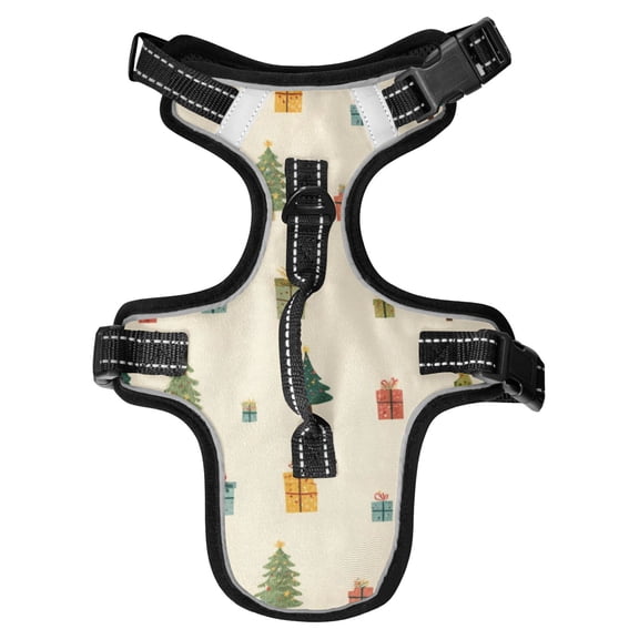 Pet Vest For Walking With Handle Adjustable Reflective Dog Cat Harness Cute Christmas Pattern