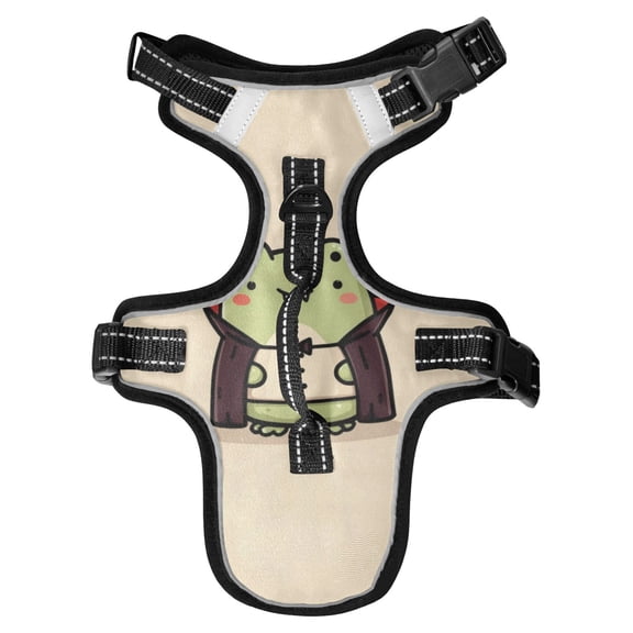 Pet Vest For Walking With Handle Adjustable Reflective Dog Cat Harness Cute Frog