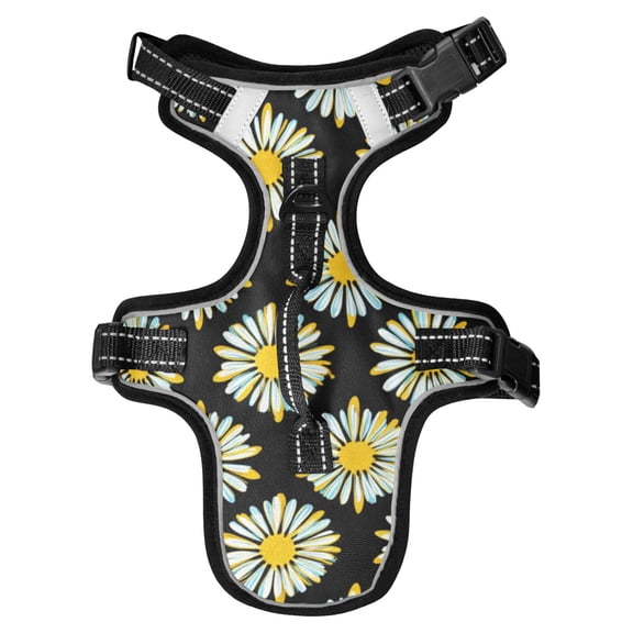 Pet Vest For Walking With Handle Adjustable Reflective Dog Cat Harness Dasiy Vector