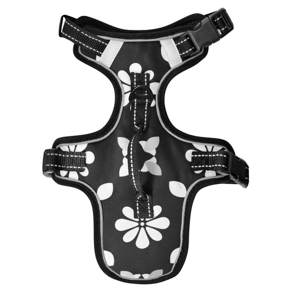 Pet Vest For Walking With Handle Adjustable Reflective Dog Cat Harness Florals