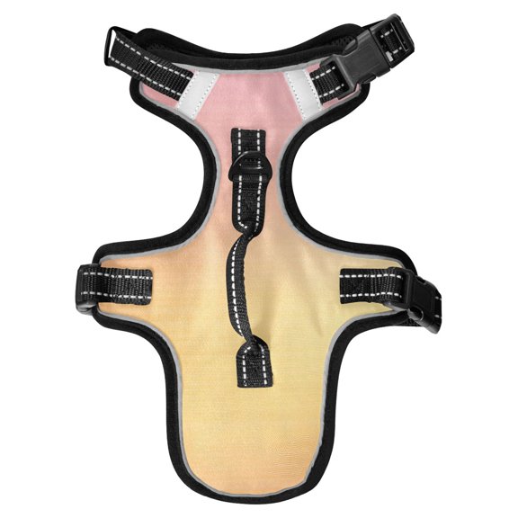 Pet Vest For Walking With Handle Adjustable Reflective Dog Cat Harness Light Orange Yellow