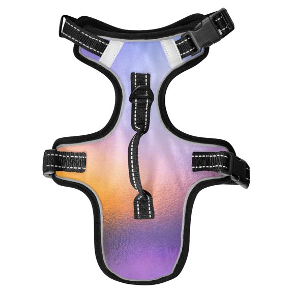 Pet Vest For Walking With Handle Adjustable Reflective Dog Cat Harness Purple Soft Focus