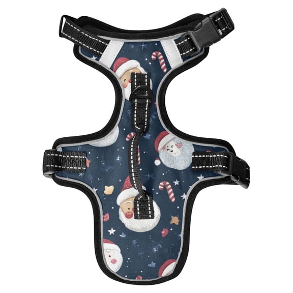 Pet Vest For Walking With Handle Adjustable Reflective Dog Cat Harness Santa Faces