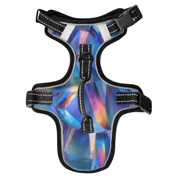 Pet Vest For Walking With Handle Adjustable Reflective Dog Cat Harness Shiny