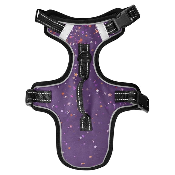 Pet Vest For Walking With Handle Adjustable Reflective Dog Cat Harness Stars Falling