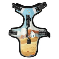 Pet Vest For Walking With Handle Adjustable Reflective Dog Cat Harness Tree and Leaves Falling