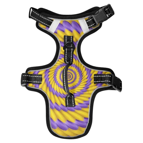 Pet Vest For Walking With Handle Adjustable Reflective Dog Cat Harness Yellow Purple