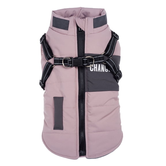 Pet Vest Harness Warm Vest Jacket Small Dog 2 in 1 Outfit Cold Weather Coat