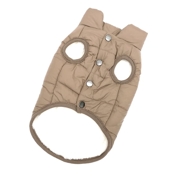 Pet Vest Warm Dog Clothes Jacket Apparel Overcoat Clothing Costume Soft Dog Winter Coat, for Cold Weather Small and Medium Dogs Pet Supplies Brown