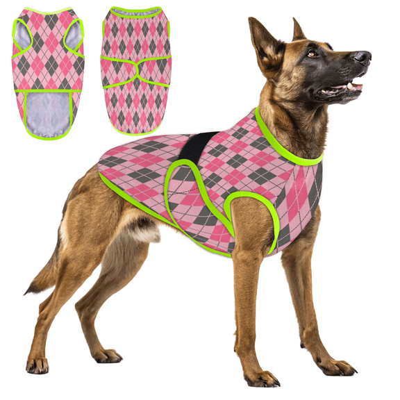 Pet Vest with Adjustable Fit - Lightweight Polyester Dog Vest,Machine Washable,Plaid Pattern, 9 Sizes (XS-5XL)