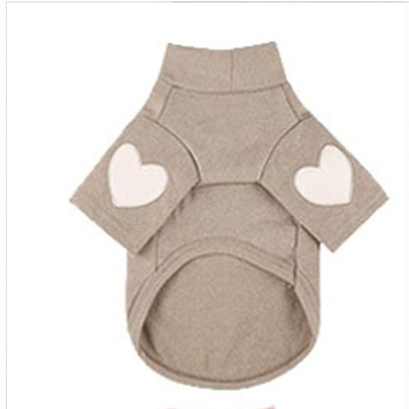 Pet Warm Clothes Base Designer Hoodie With Hooded Design And Cute Love Heart Embroidery, Thermal Fleece Material For Winter, Suitable For Bichon Frise Teddy Yorkshire Terrier