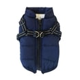 thumbnail image 1 of Pet Warm Jacket Small Dog Vest Harness Puppy Winter 2 in 1 Outfit Cold Weather Coat Zipper Fleece Dog Clothes for Puppy Small Dogs Cats, 1 of 6