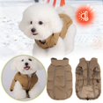 thumbnail image 1 of Pet Warm Jacket Waterproof Windproof Dog Coat, Reflective Adjustable Pet Vest Winter Clothes with D-Ring for Small to Large Dogs (Brown), 1 of 6