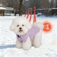 thumbnail image 1 of Pet Warm Jacket Waterproof Windproof Dog Coat, Reflective Adjustable Pet Vest Winter Clothes with D-Ring for Small to Large Dogs (Purple), 1 of 5
