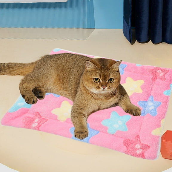 Pet Warming Pad Self Heating Pet Mat, Soft Fleece Material Noiseless Fabric, for Cats Dogs Beds Cages Home Desk Travel, Ihhxbz