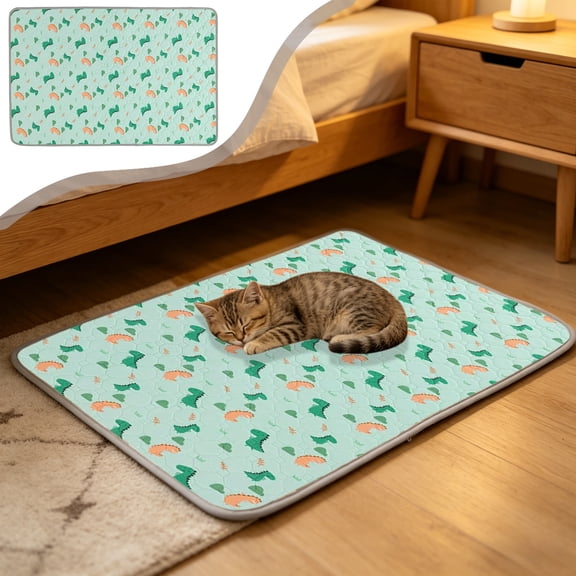 Pet Washable Pee Pads for Dogs, Washable Training Pet Pads, Washable Potty Pads, Reusable Puppy Pads, Waterproof Whelping Pads, Non Slip Training Pads with Heavy Absorbency, 24" x 18" (Green)