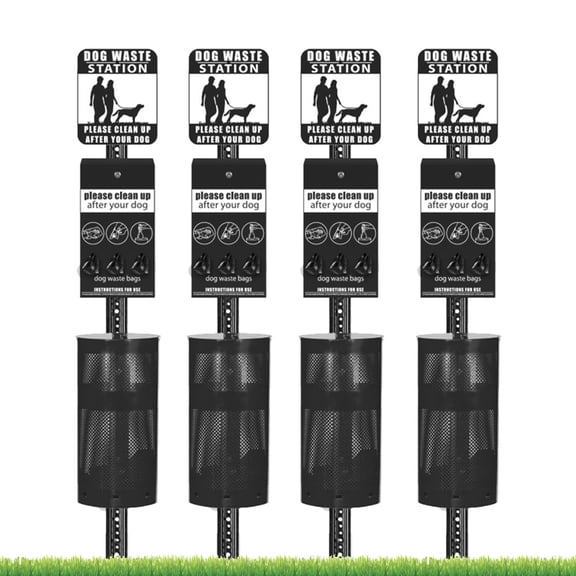 Pet Waste Station / Dog Waste Stations - Everything Included - Free 400 dog waste bags and 25 can liners
