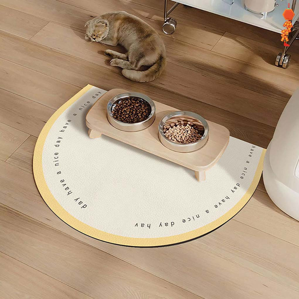 Pet Water Absorbent Feeding Mat, Nonslip EasytoClean Silicone