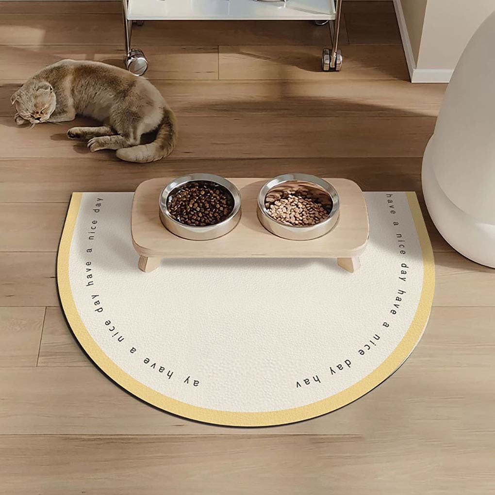 Pet Water Absorbent Feeding Mat, Nonslip EasytoClean Silicone