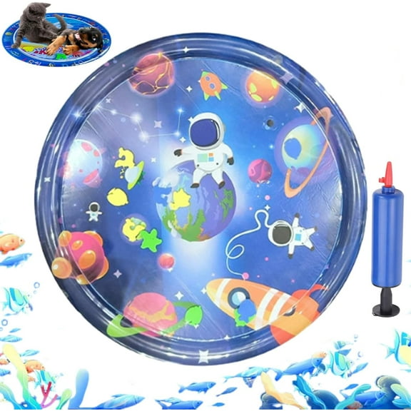 Pet Water Bed, 2025 New Pet Water Bed for Dogs, 39.3 * 39.3" pet Waterbed Play Mat for Pets Playing Sleeping, PVC Material (Set-e)