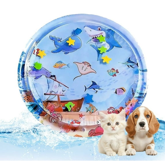 Pet Water Bed,Cat Water Mat 2025 Upgraded Thickened Sensory Water Palymat,Leak-Proof Sensory Playmat,Water Mat for Cats and Dogs,Anti-Scratch Design Waterbed for Indoor Cat & Dog