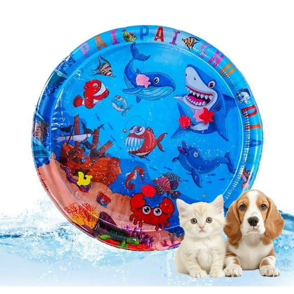 Pet Water Bed,Cat Water Mat 2025 Upgraded Thickened Sensory Water Palymat,Leak-Proof Sensory Playmat,Water Mat for Cats and Dogs,Anti-Scratch Design Waterbed for Indoor Cat & Dog