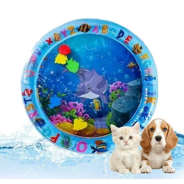 Pet Water Bed,Cat Water Mat 2025 Upgraded Thickened Sensory Water Palymat,Leak-Proof Sensory Playmat,Water Mat for Cats and Dogs,Anti-Scratch Design Waterbed for Indoor Cat & Dog