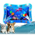 thumbnail image 1 of Pet Water Bed,Thickened Resistant Cat Scratch Dog Water Bed with Fish Play Mat,Pet Cool Toy in Summer, Water Sensory Playmat,Anti-Scratch Design Waterbed for Indoor Cat & Dog, 1 of 6