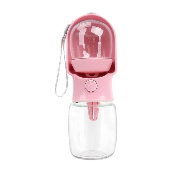 Pet Water Bottle with Socket Light Bulb Shaped Glow Chew Toy for Indoor Outdoor Use - Safe Reusable Drinking for Cats and Dogs