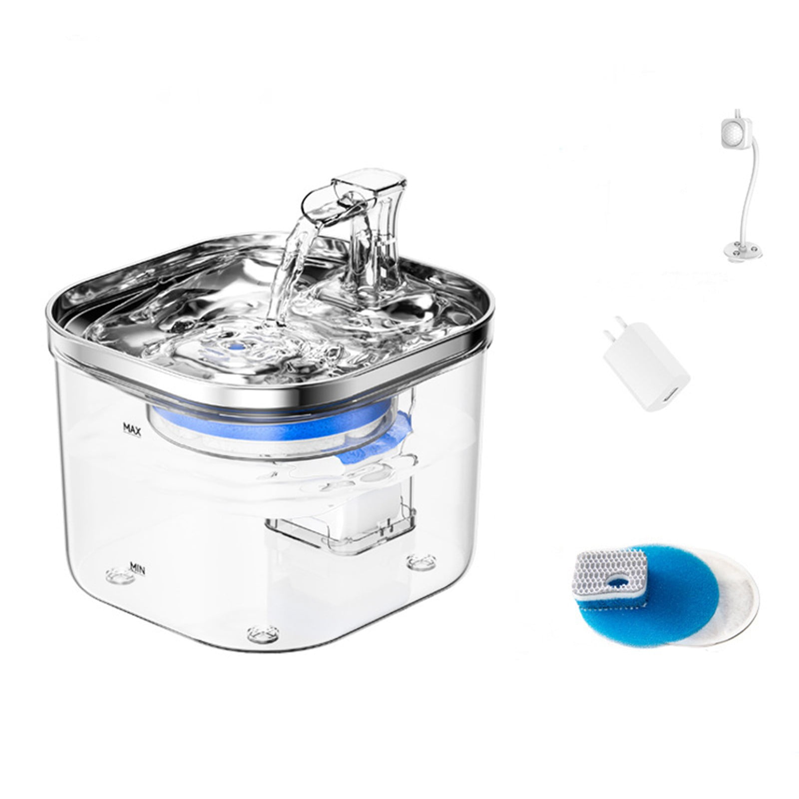 Pet Water Bowl Stainless Water Dish for Dogs Steel Self Watering Dog Bowl Pet Water Water Feeder