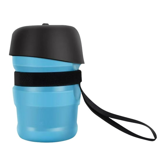 Pet Water Cup For Travel, Collapsible Pet Water Dispenser With Leash And Cover, Portable Pet Feeding Bowl For Outdoor Walking, Hiking, And Daily Use
