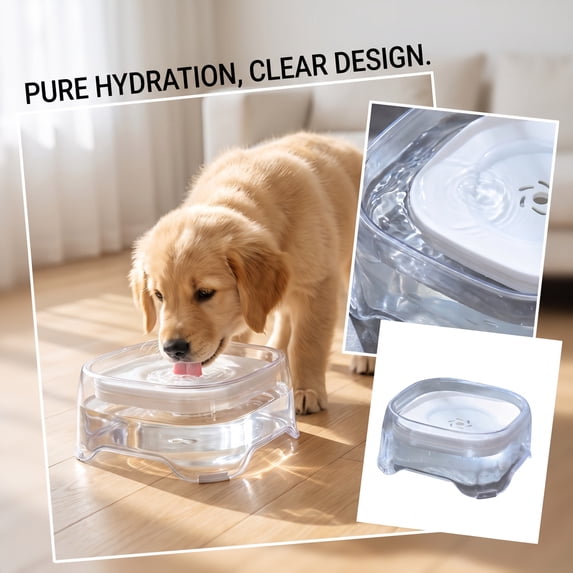 Litree Water Machine Pet Water Dispenser, 2 Liter Gravity Fed Clear Plastic Pet Water ...