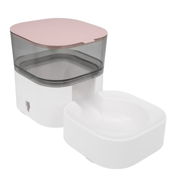 Pet Water Dispenser Automatic Self Dispensing Dog Food and Water Dispenser Station for Medium Small Dag CatsPink