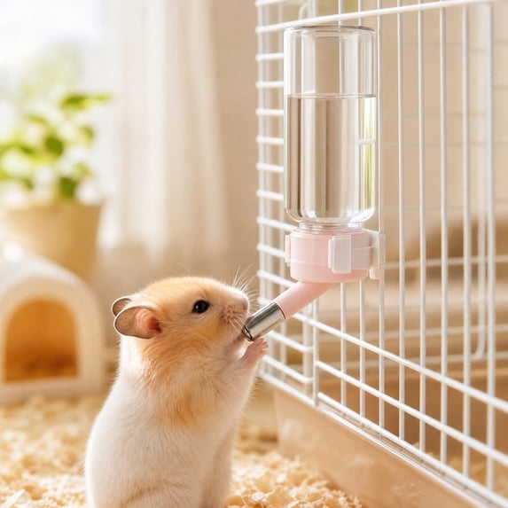Pet Water Dispenser, Two Ball Hanging Water Bottle 120ml No Drip, for Hamsters and Small Pets, Cage Mounted Hydration Solution
