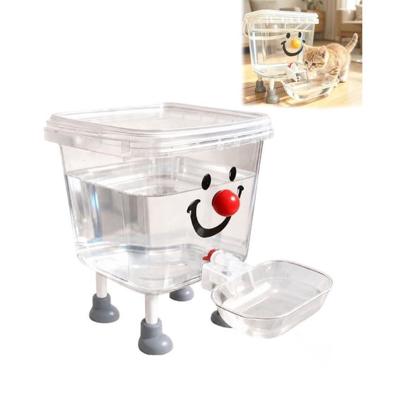 Pet Water Dispenser with Large Capacity, Automatic Gravity Water Bowl for Dogs & Cats, Indoor Outdoor Use