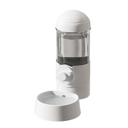 Pet Water Fountain Cage Installation Automatic Bowl for Puppy Kitten Rabbits White