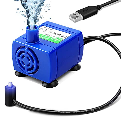 Pet Water Fountain Pump,Upgraded Auto Power Off Cat Fountain Pump Replacement,Cat Fountain Water Bowl Inside Replacement Motor DR-DC160 for Pet Drinking Fountain Cat Dog Water Dispenser